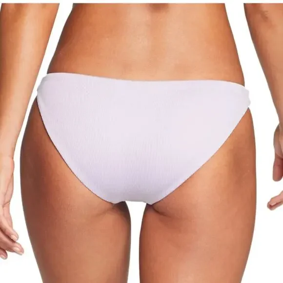 Vitamin A Luciana Ribbed Swim Bikini Bottom Light Purple Lilac Size Small / 6